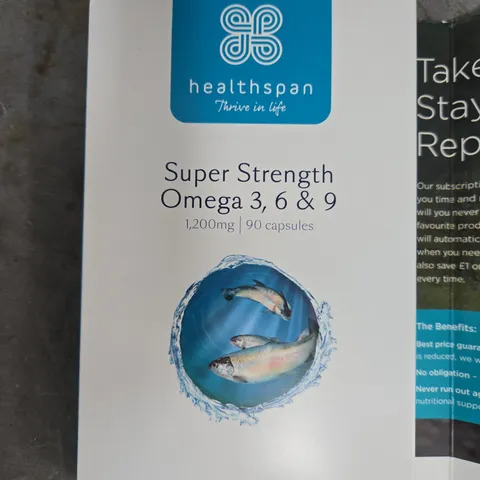 HEALTHSPAN SUPER STRENGTH OMEGA 3, 6 & 9 – 90 CAPSULES 