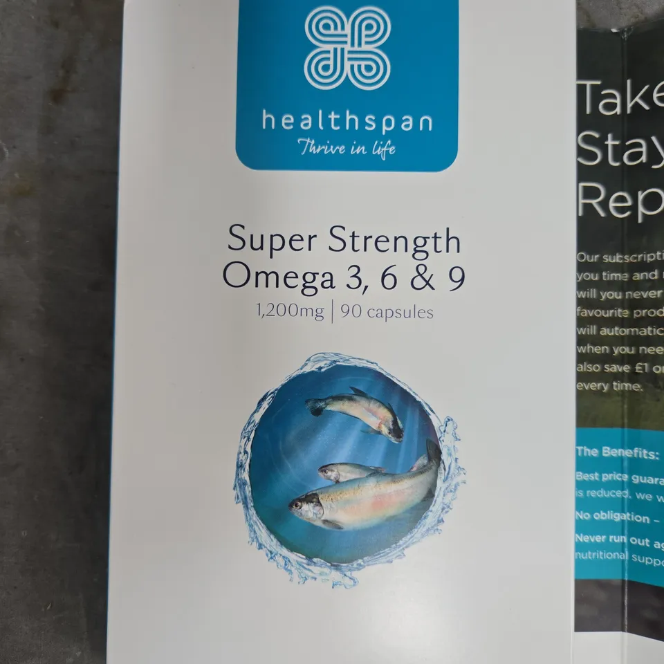 HEALTHSPAN SUPER STRENGTH OMEGA 3, 6 & 9 – 90 CAPSULES
