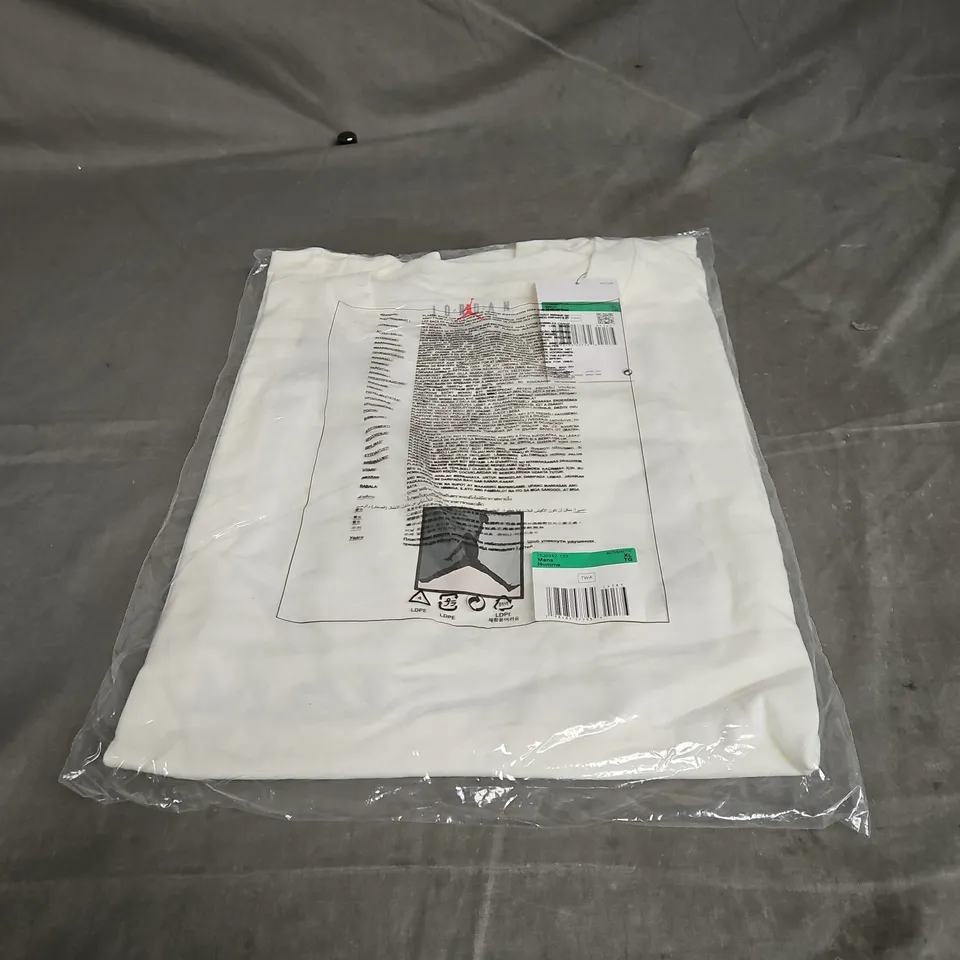 NIKE JORDAN MEN'S ACTIVE TEE – WHITE, SIZE XL