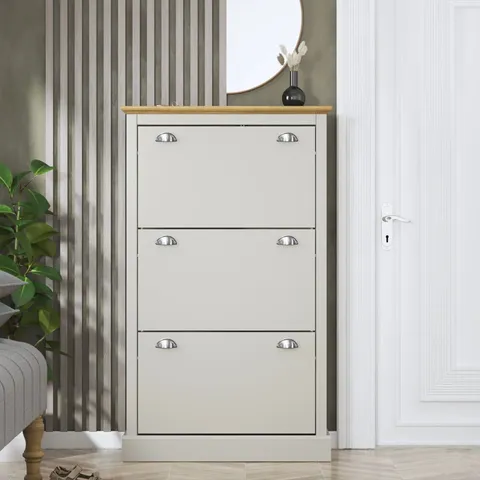 BOXED SUFY 3 DOOR FLIP SHOE STORAGE (1 BOX)