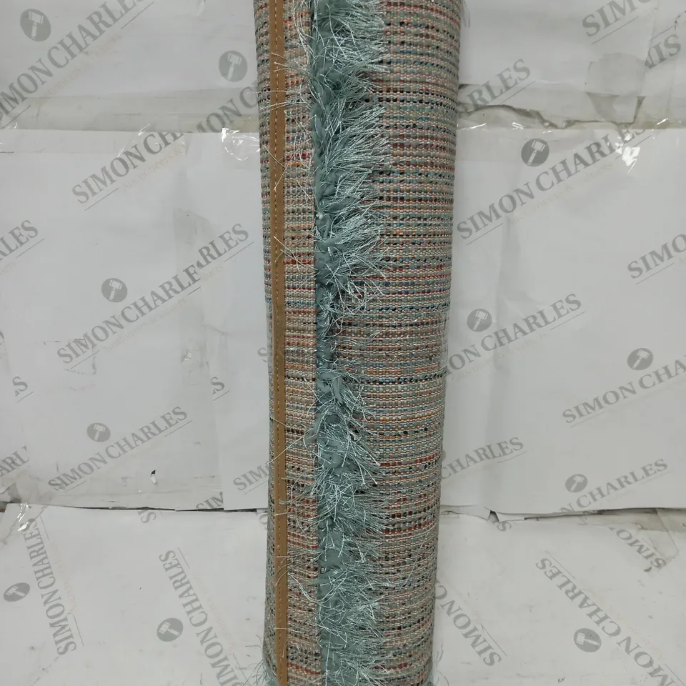 LONGWEAVE ANGELINA SHAGGY TURQUOISE AREA RUG 60 X 100CM