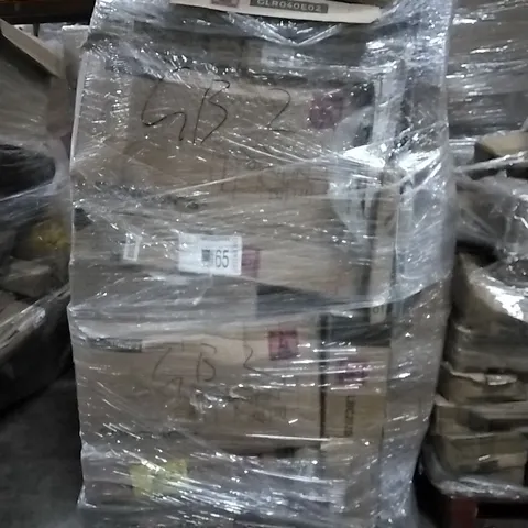 PALLET OF HOUSEHOLD ITEMS TO INCLUDE GARDEN FURNITURE SET, CLOTHES RACK, SHELVING UNIT AND OTHER ASSORTED ITEMS...