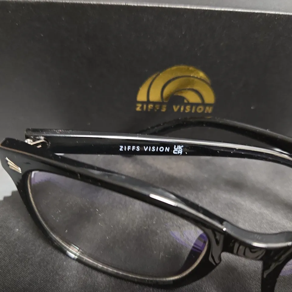 ZIFFS VISION EYEWEAR GLASSES – BLACK FRAME (53MM LENS, 18-139 TEMPLES)