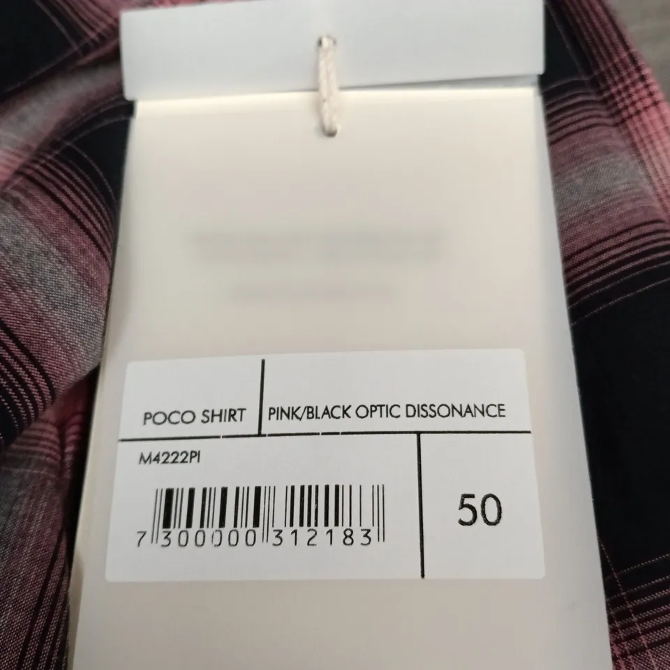 OUR LEGACY POCO SHIRT – PINK/BLACK OPTIC DISSONANCE SIZE 50