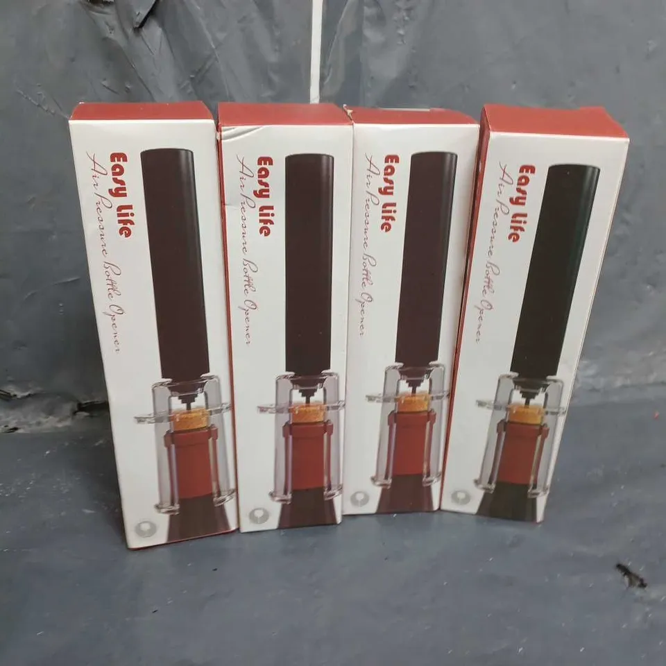 4 BOXED EASY LIFE AIR PRESSURE BOTTLE OPENER 