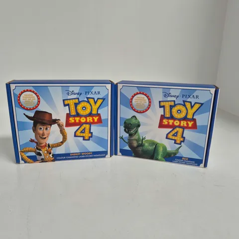 APPROXIMATELY 18 ASSORTED BOXED TOY STORY 4 COLOUR CHANGING ETCHED NIGHTLIGHTS