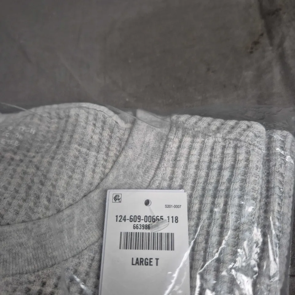 ABERCROMBIE & FITCH GREY RIBBED KNIT JUMPER – LARGE