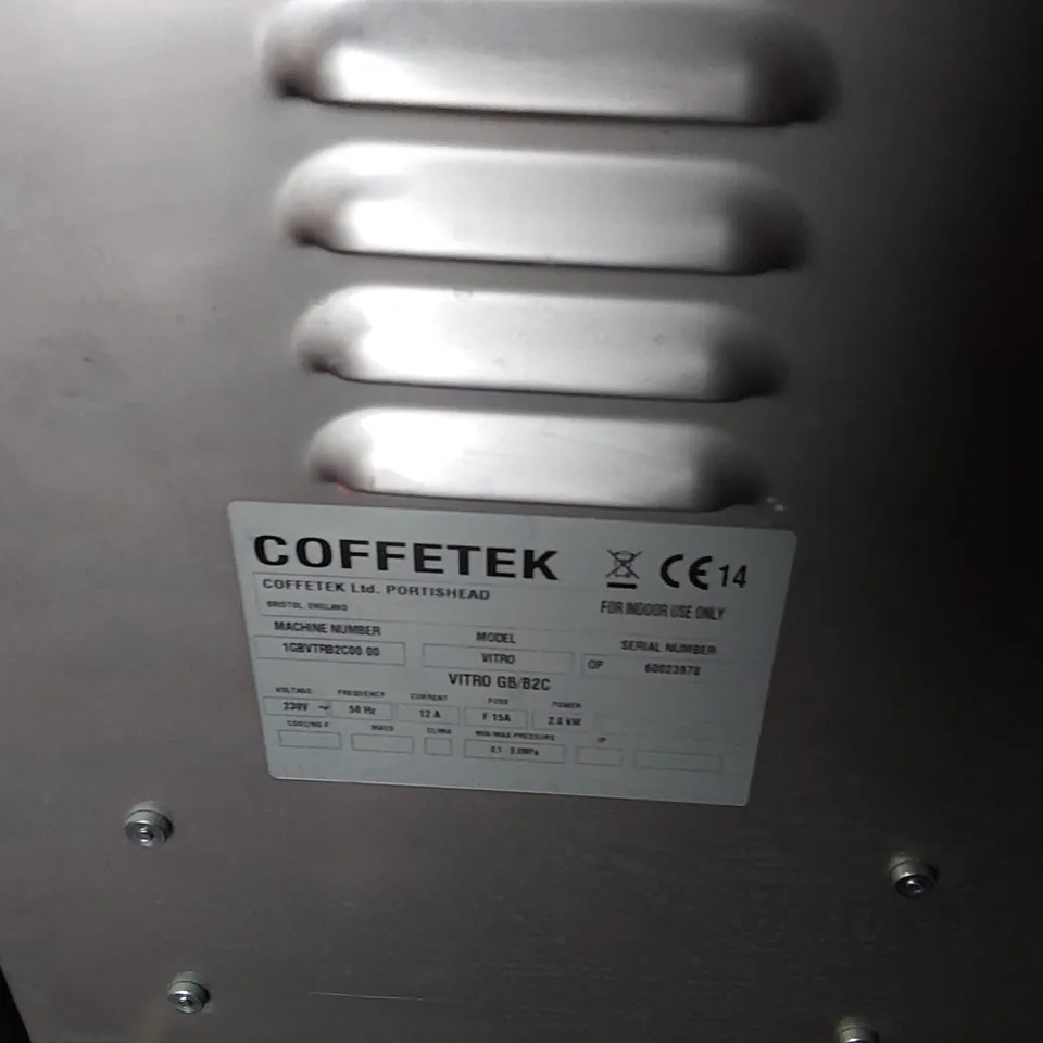 COFFETEK VITRO COMMERCIAL ESPRESSO MACHINE	