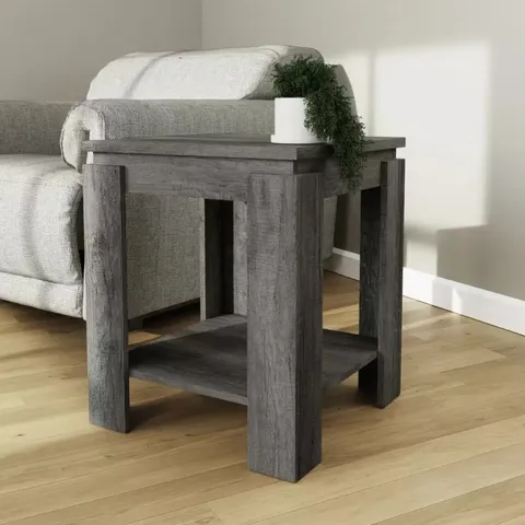 BOXED GFW CANYON CHARCOAL GREY LAMP TABLE - (1 BOX)