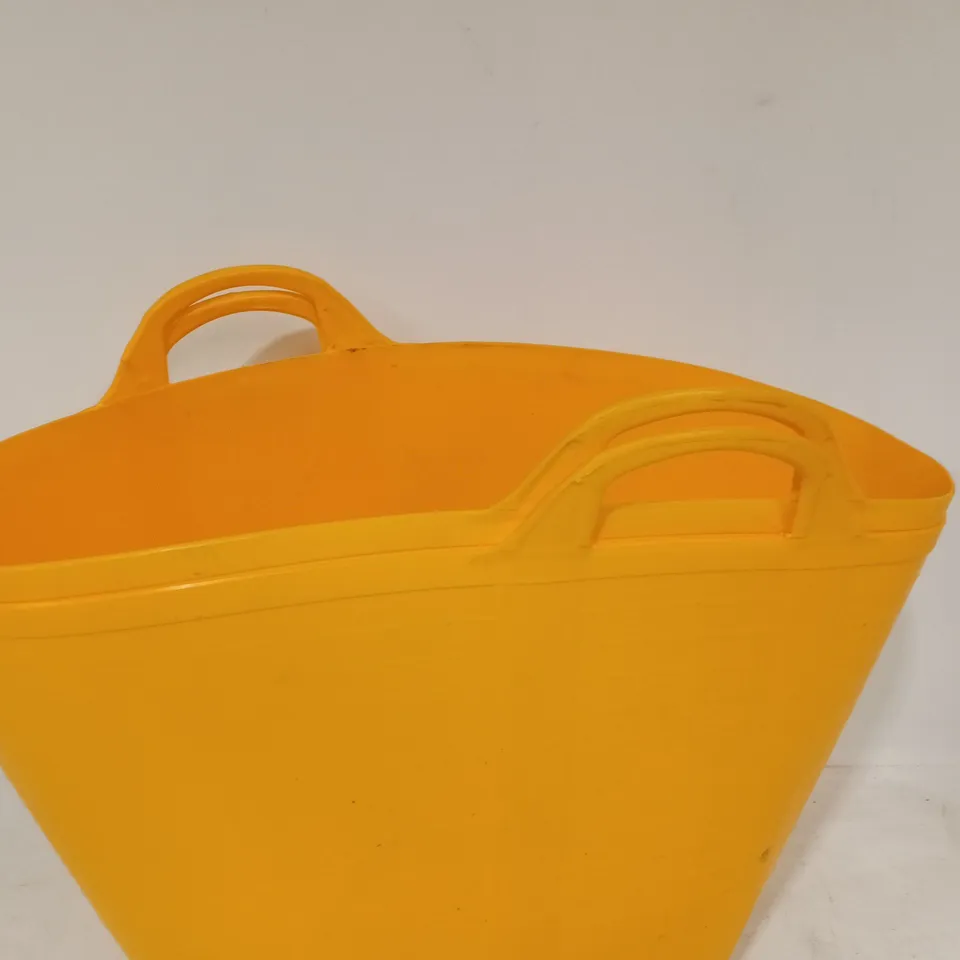 YELLOW HANDELED STORAGE TUBS - SIZE UNSPECIFIED