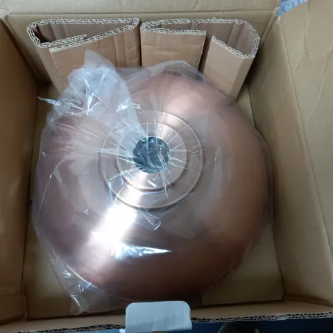 BOXED THE LIGHTING COLLECTION ANTQUE COPPER PENDANT LIGHT