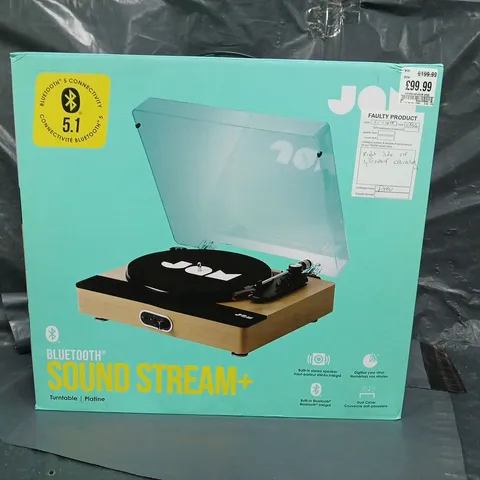 JAM SOUND STREAM+ TURNTABLE – BUILT-IN BLUETOOTH 5.1, TURQUOISE BOXED