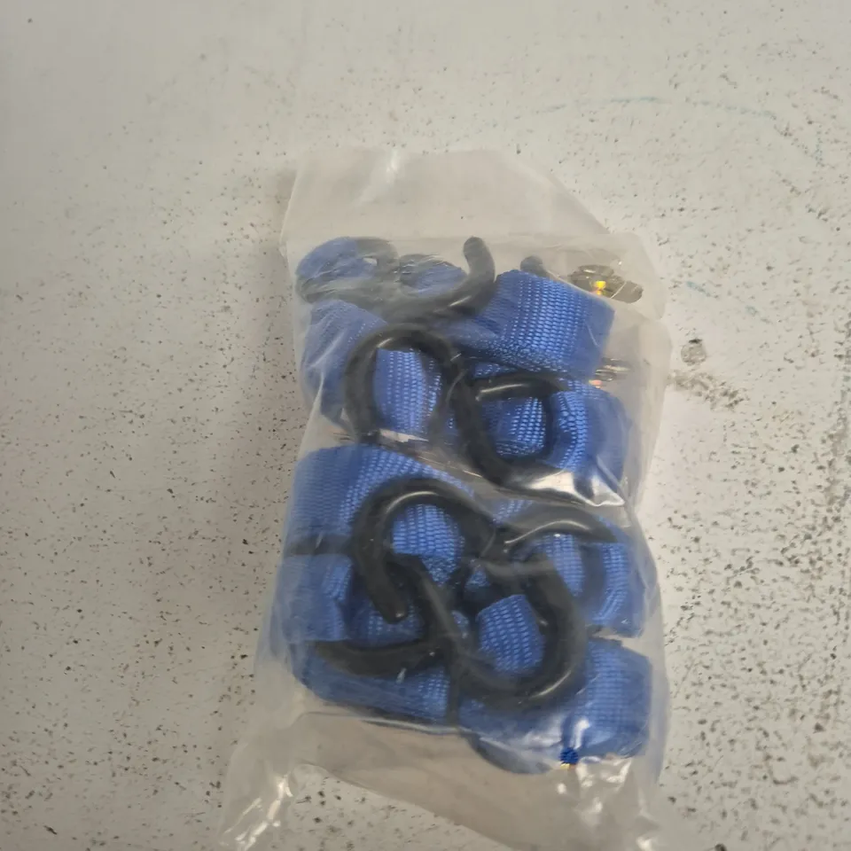 BLUE NYLON TIE-DOWN STRAPS WITH HOOKS – PACK OF STRAPS