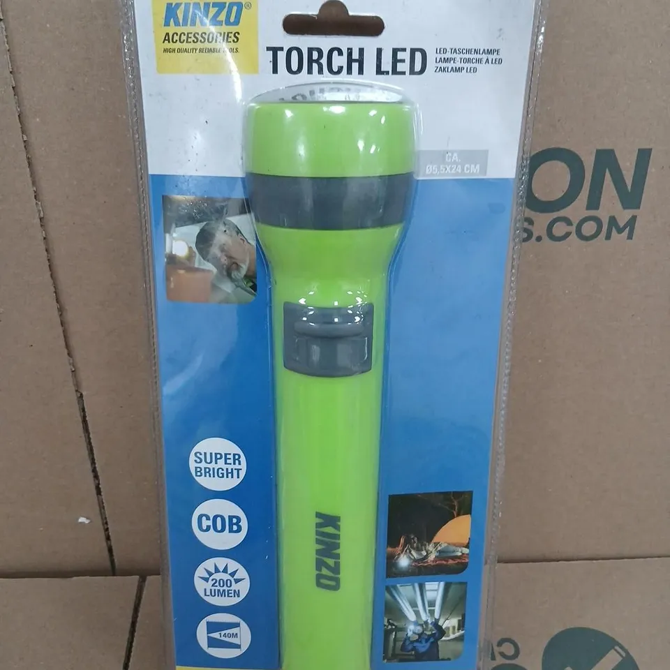 KINZO TORCH LED – GREEN, BOXED
