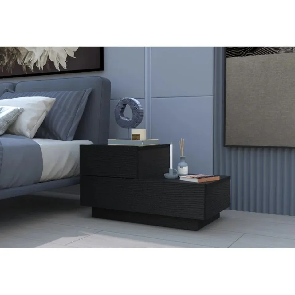 BOXED ANNIESHA MANUFACTURED WOOD BEDSIDE TABLE (1 BOX)