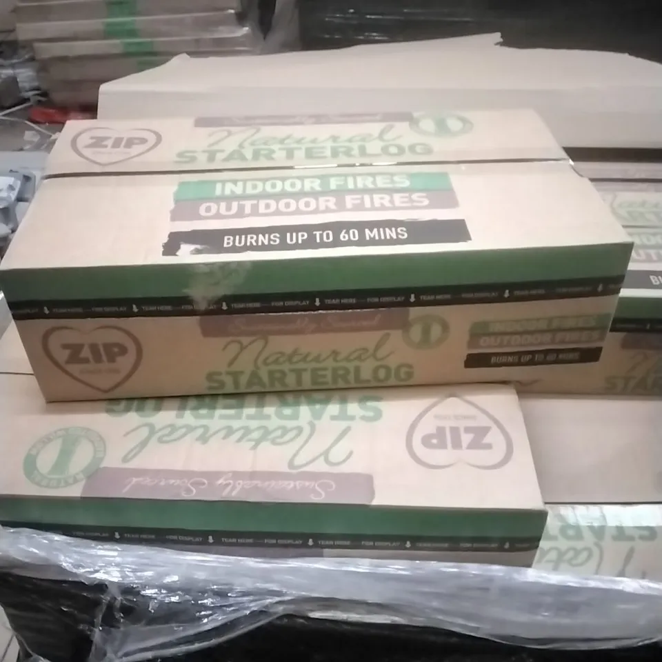 PALLET CONTAINING A LARGE QUANTITY OF NATURAL STARTER LOG BURNERS ETC
