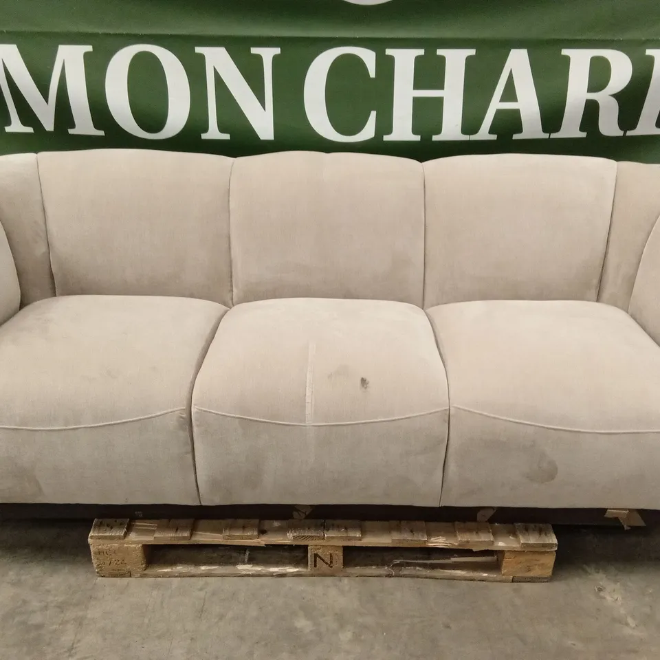 DANETTI TEAGAN CHAMPAGNE FABRIC 3 SEATER SOFA RRP £1799