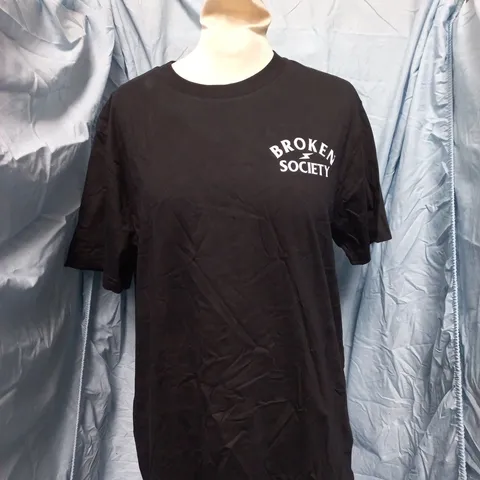 BROKEN SOCIETY BLACK T-SHIRT – UK M