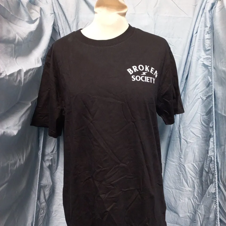 BROKEN SOCIETY BLACK T-SHIRT – UK M