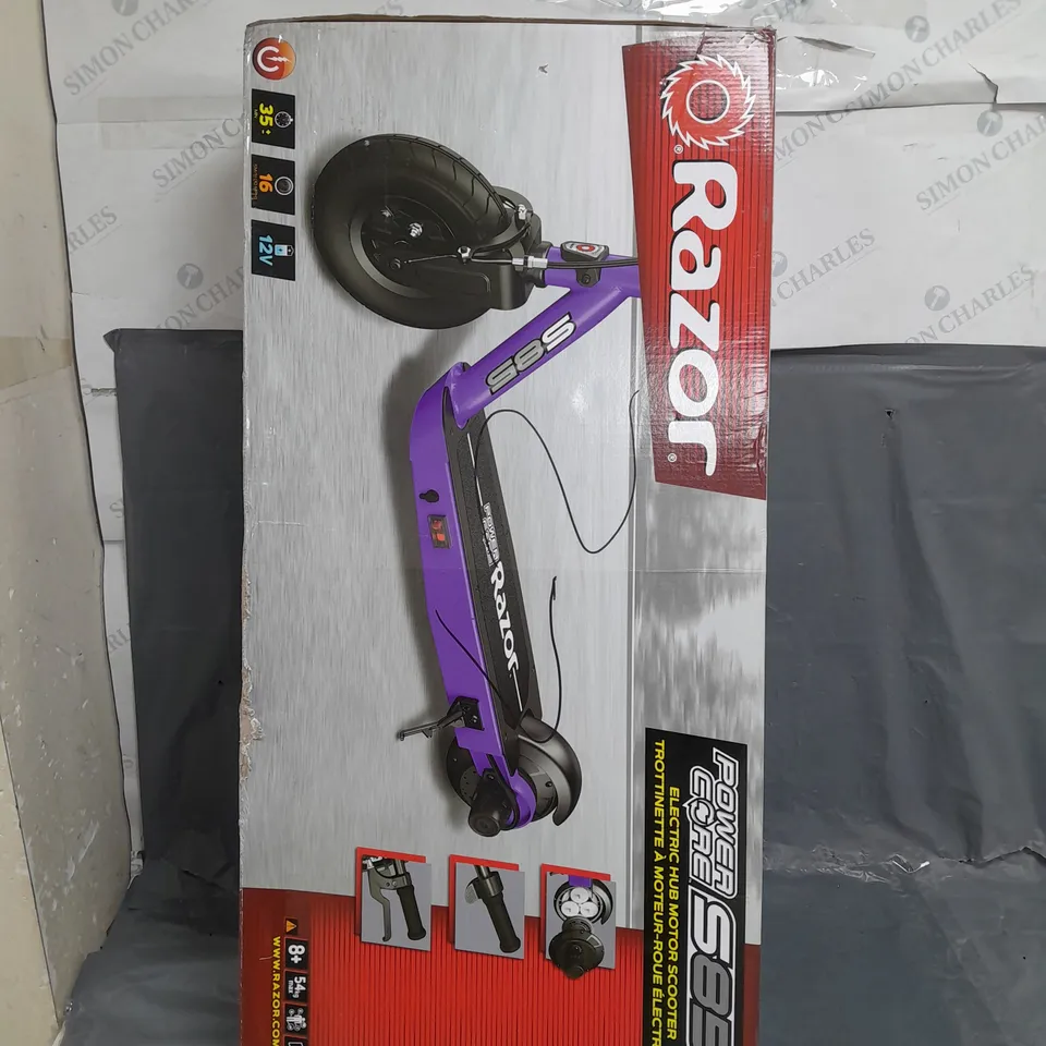 RAZOR POWER CORE S85 ELECTRIC SCOOTER FOR KIDS 8+ - PURPLE - COLLECTION ONLY  RRP £269.99