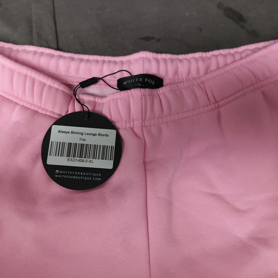 WHITE FOX BOUTIQUE ALWAYS SHINING LOUNGE SHORTS – PINK (POSY) – WOMEN'S UK 20-22 (2XL)
