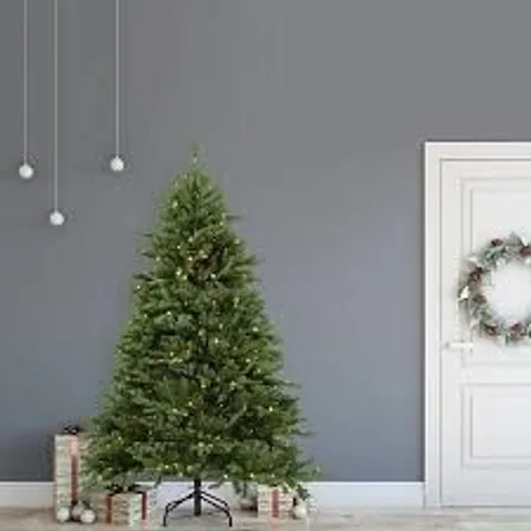 BOXED 7FT PRE LIT LED PREMIUM FESTIVE CHRISTMAS TREE 
