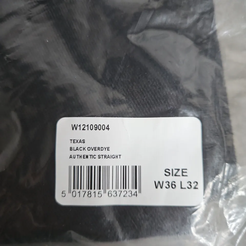 WRANGLER TEXAS BLACK OVERDYE JEANS – AUTHENTIC STRAIGHT, W36 L32