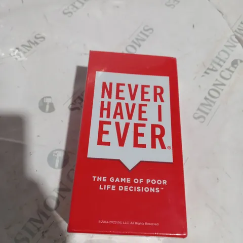 NEVER HAVE I EVER CARD GAME