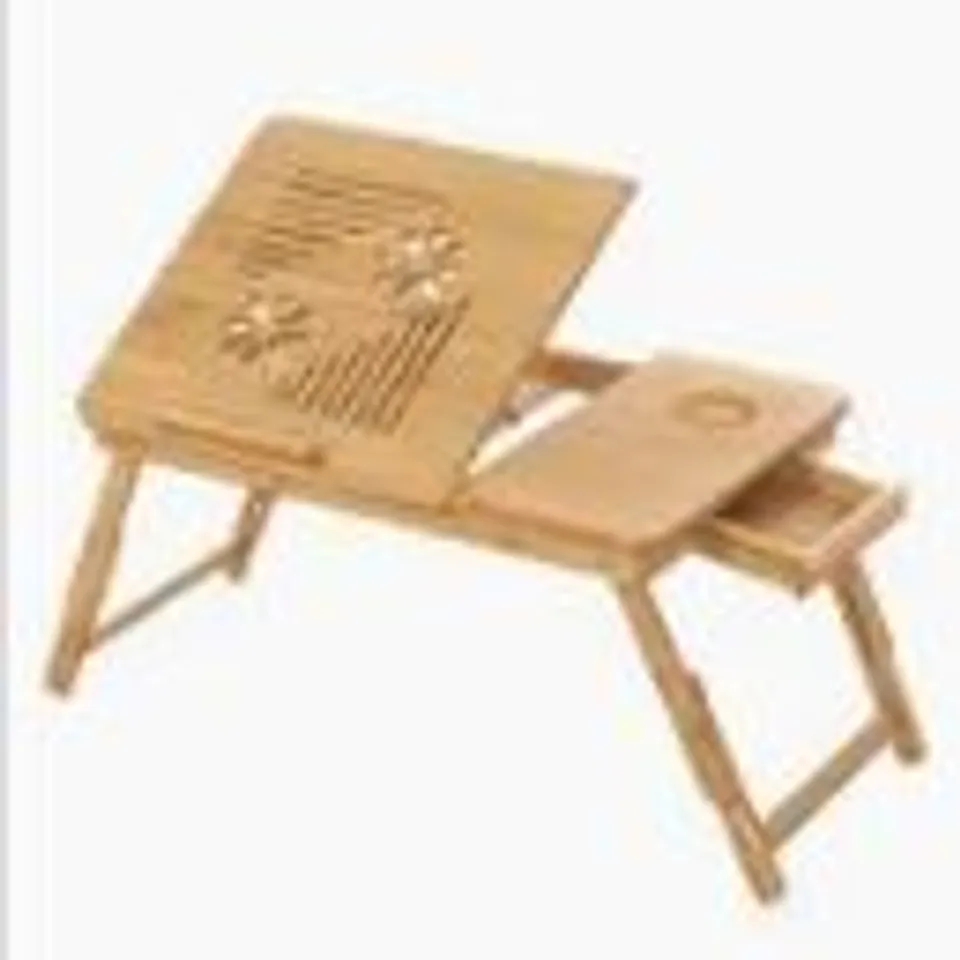 SONGMICS BAMBOO LAPTOP DESK, FOLDABLE BED TABLE (LLD004)