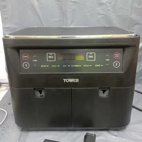 TOWER VORTX DUAL BASKET AIR FRYER 8L - BLACK - COLLECTION ONLY