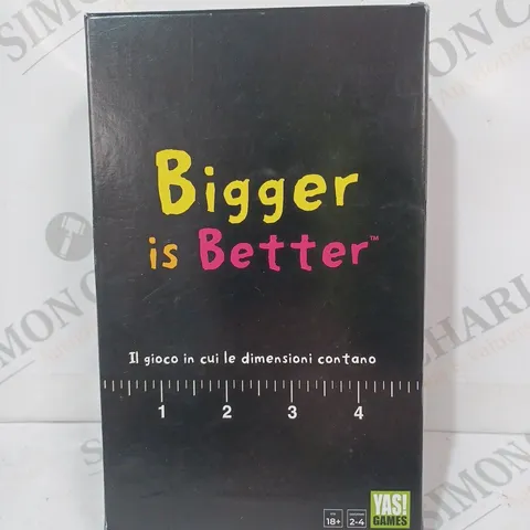 BOXED BIGGER IS BETTER GAME