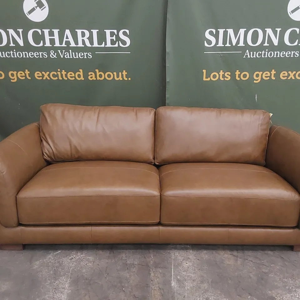 MORENA 3 SEATER STANDARD BACK LEATHER SOFA RRP £1249
