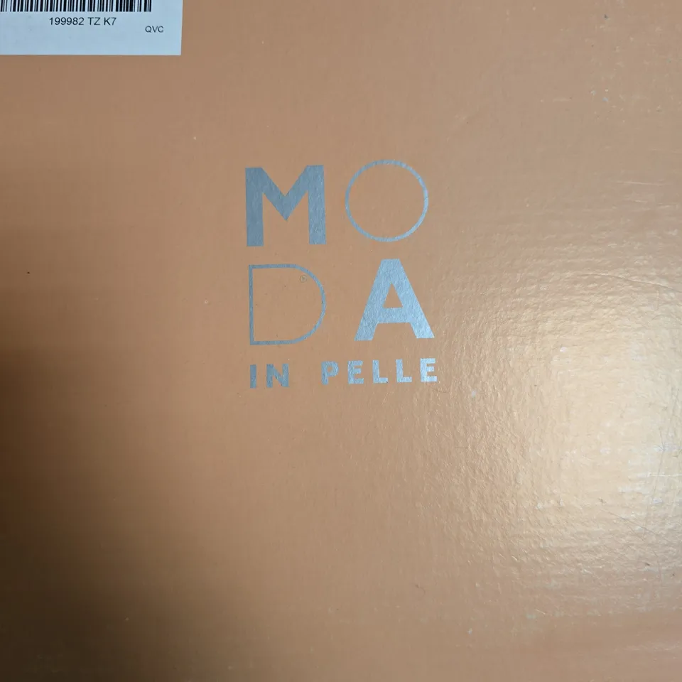 MODA IN PELLE PEYTEN TAN LEATHER SANDALS – HIGH FRONT WEDGE, EU 40 (UK 7.5)