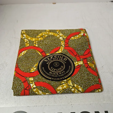 VIP GOLD REAL WAX PRINT BLOCK β WAX BLOCK FABRIC