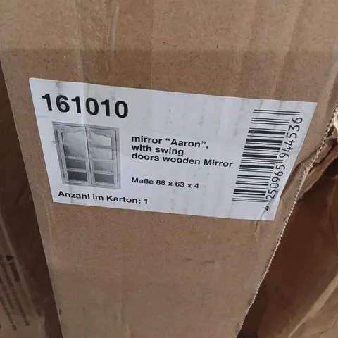 BOXED MIRROR AARON WITH SWING WOODEN DOOR MIRRIOR (1 BOX)