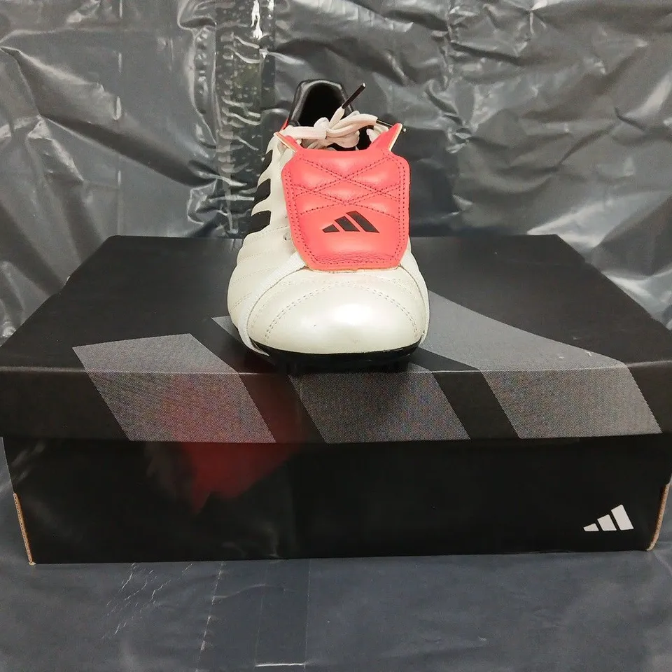 BOXED PAIR OF ADIDAS COPA GLORO FOOTBALL BOOTS IN WHITE/BLACK/RED SIZE UK 11.5
