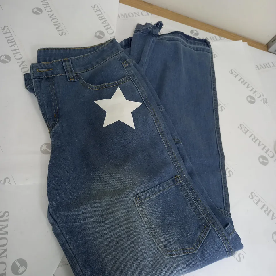 LIGHT BLUE DENIM JEANS SIZE L