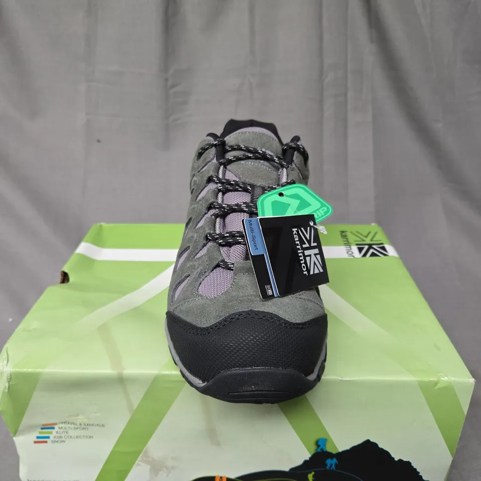 BOXED KARRIMOR SUPA 5 DARK GREY TRAINER - UK 9 