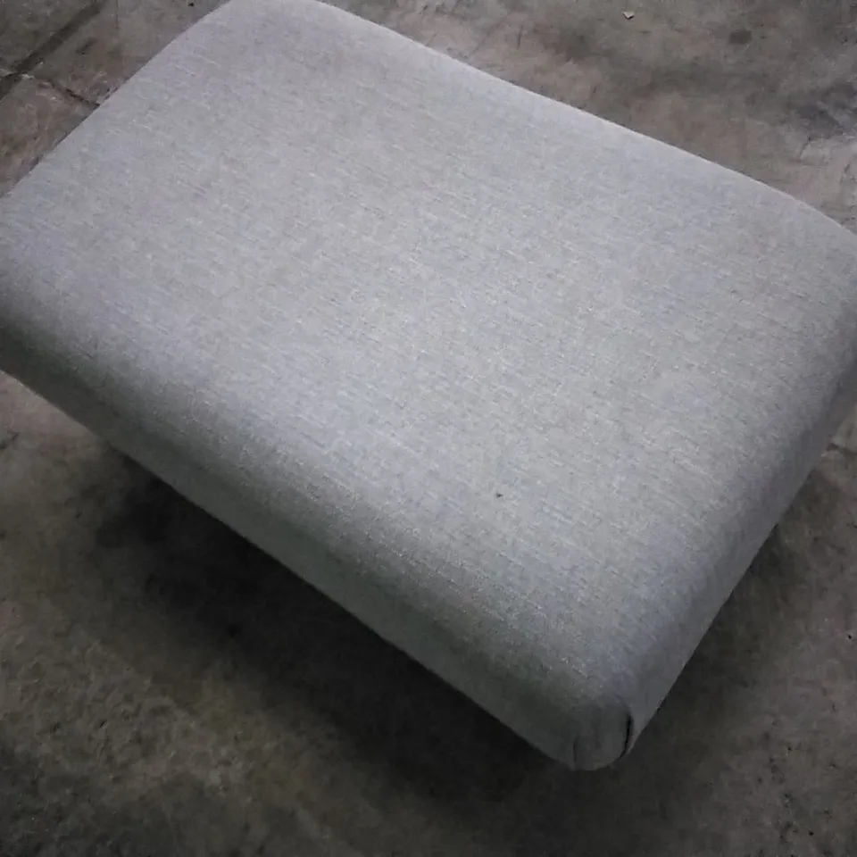 DESIGNER ALAMO SKY BLUE FABRIC FOOTSTOOL