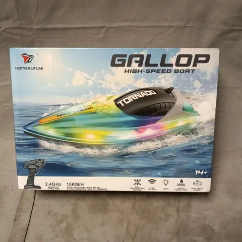 GALLOP HIGH-SPEED RC BOAT WITH CONTROLLER – BOXED (TORNADO)