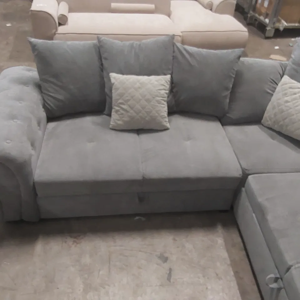 QUALITY DESIGNER CHASSIDY CORNER SOFA BED WITH STORAGE