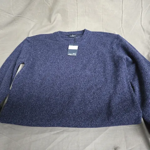 HACKET LONDON CREW NECK SWEATER INK BLUE -SMALL 