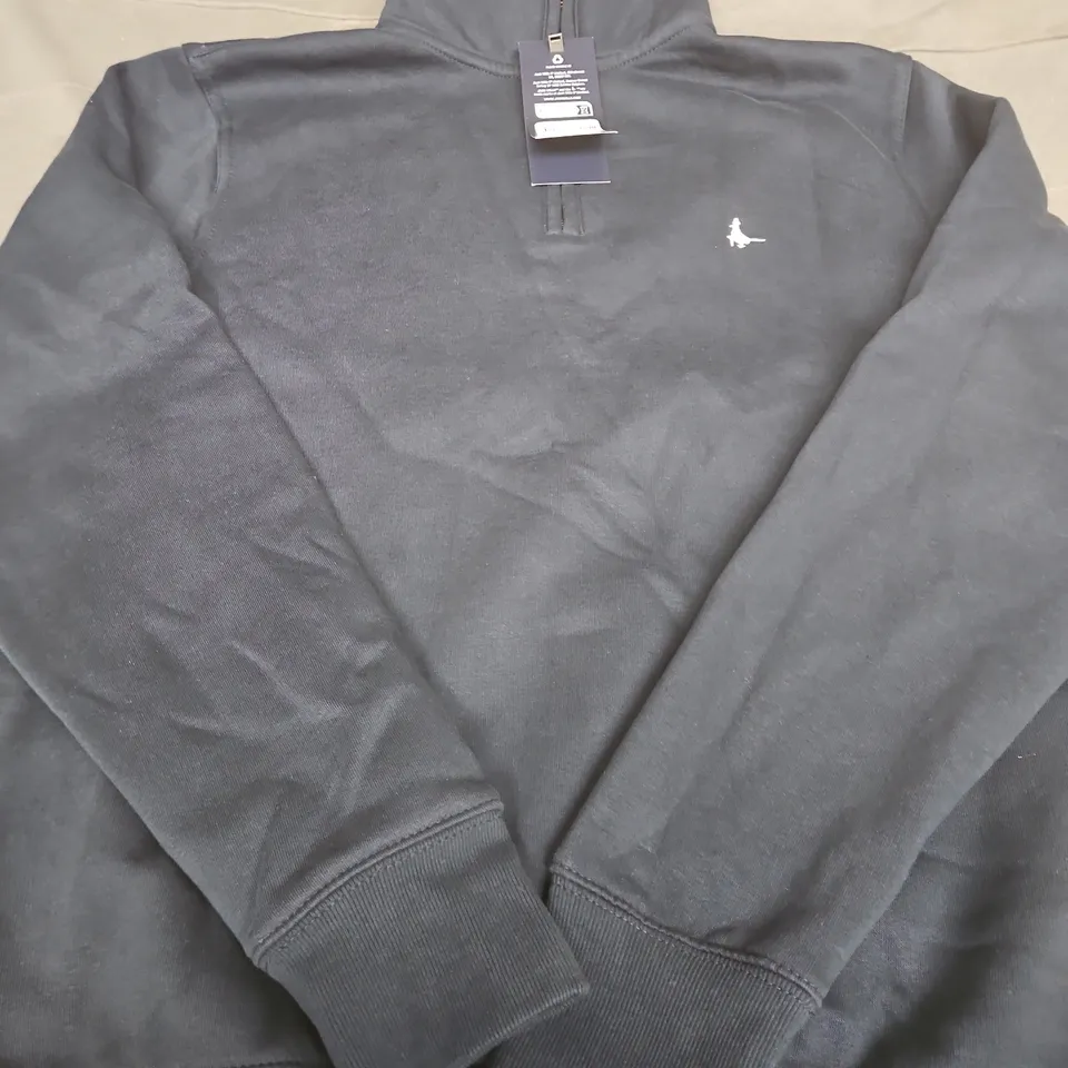 JACK WILLS BARCHESTER ZIP JACKET – NAVY, UK MEDIUM