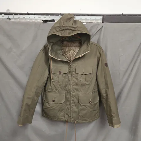 POLO RALPH LAUREN ZIP COAT IN FOREST GREEN - SMALL