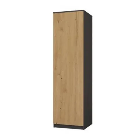 BOXED WARDROBE WITH STORAGE SHELVE & CLOTH HANGING RAIL - TALL MDF/CHIPBOARD ARMOIRE BEDROOM WARDROBE (2 BOXES)