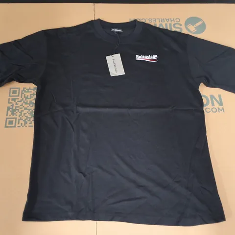 BALENCIAGA BLACK CREW T-SHIRT - L