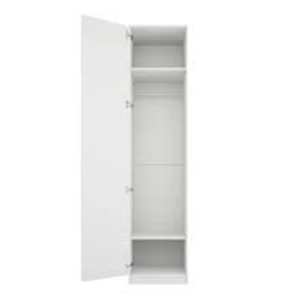 BOXED AUSTEN 1 DOOR WARDROBE - WHITE (2 BOXES)