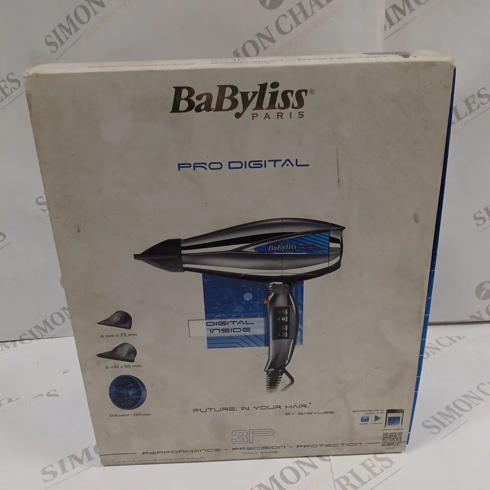 BOXED BABYLISS PRO DIGITAL 30 HAIR DRYER