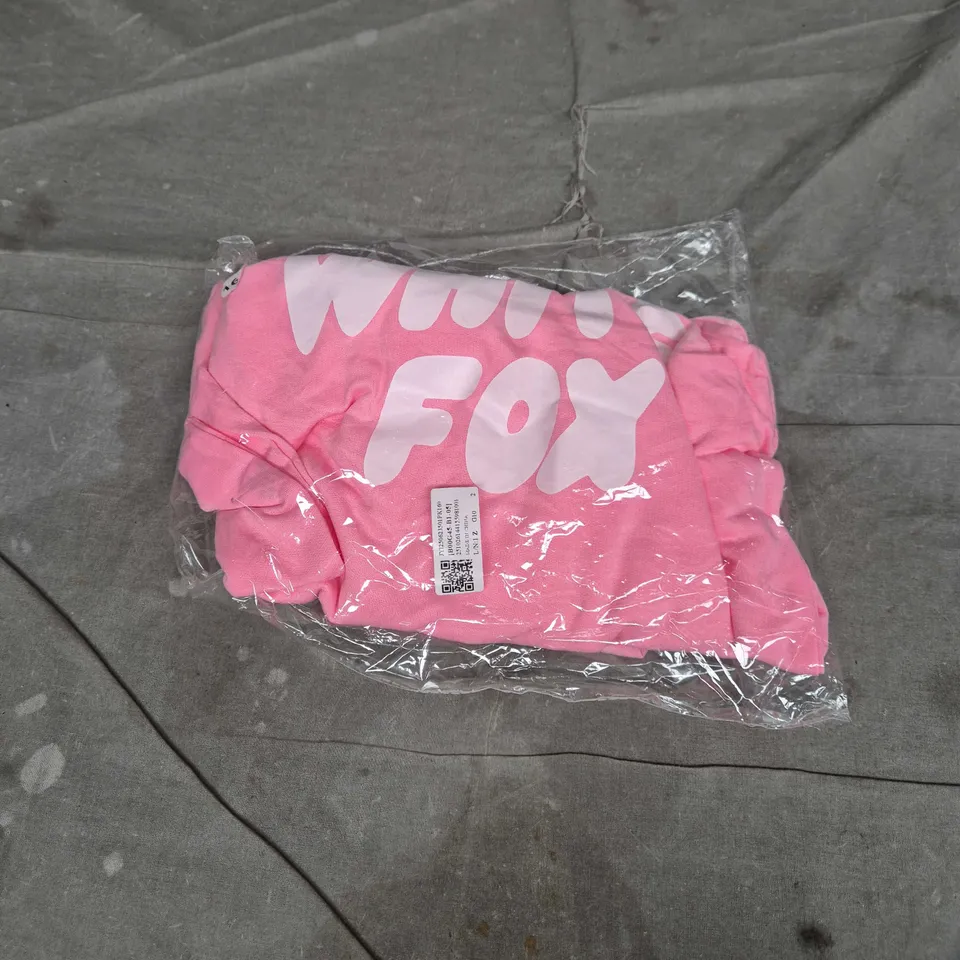 White Fox Pink Hoodie with Logo – Vol.3