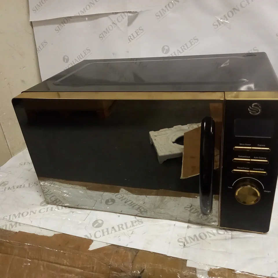SWAN 23L DIGITAL MICROWAVE IN BLACK RRP £119.99